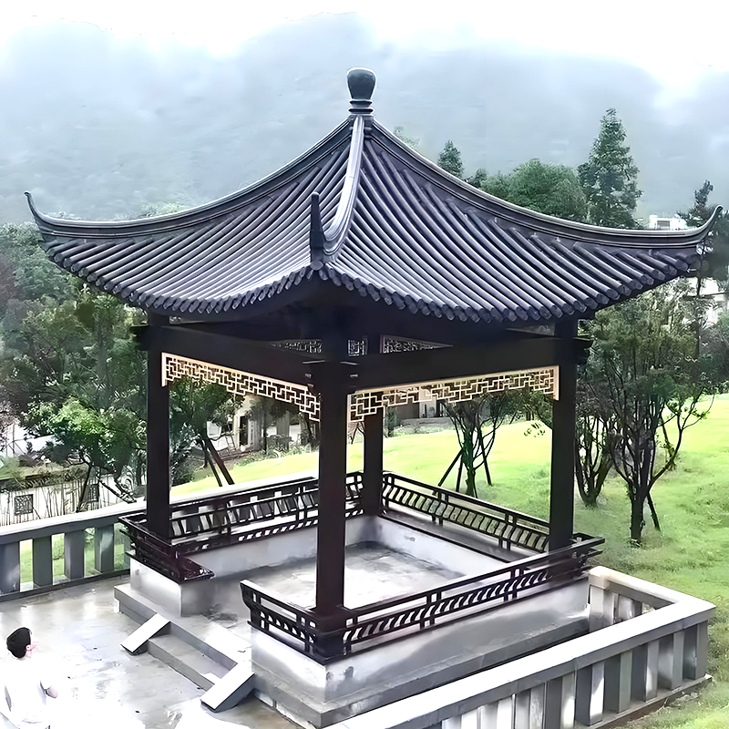 古建筑四角亭六角亭让大家重新认识传统古建木结构